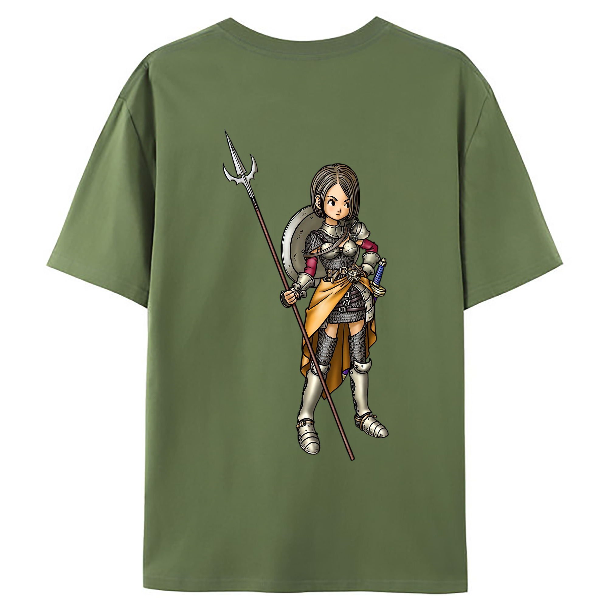 （画像用） ドラゴンクエスト Doragon Kuesuto Dragon Quest 綿100％ メンズ半袖Tシャツ（バックプリント） 通気性